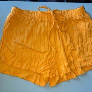 Women's Orange Casual Shorts